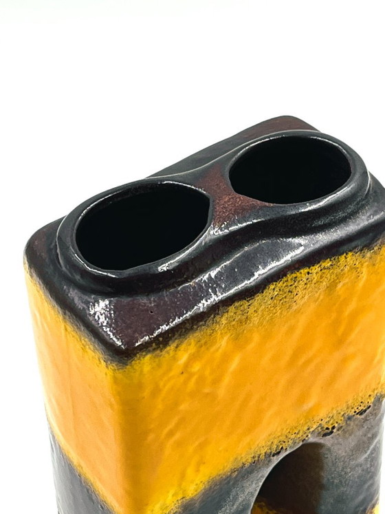 Vase sculptural Carstens Tönnieshof, Cartens Tönnieshof, Céramique, Jaune, Mid Century Modern (photo 6 sur 10)
