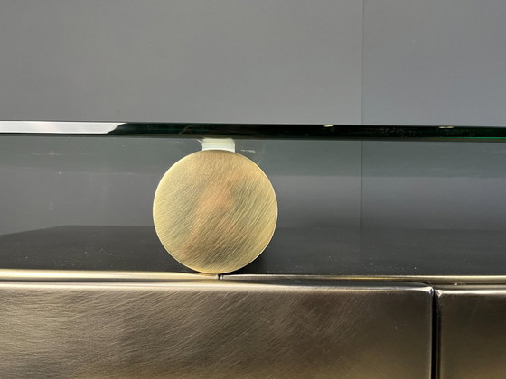 Image 1 of Crédence vintage en laiton de Belgochrom, années 1980