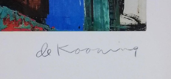 Image 1 of After Willem de Kooning (1904) Color Screen Print " Woman V " Ges Gen Ti