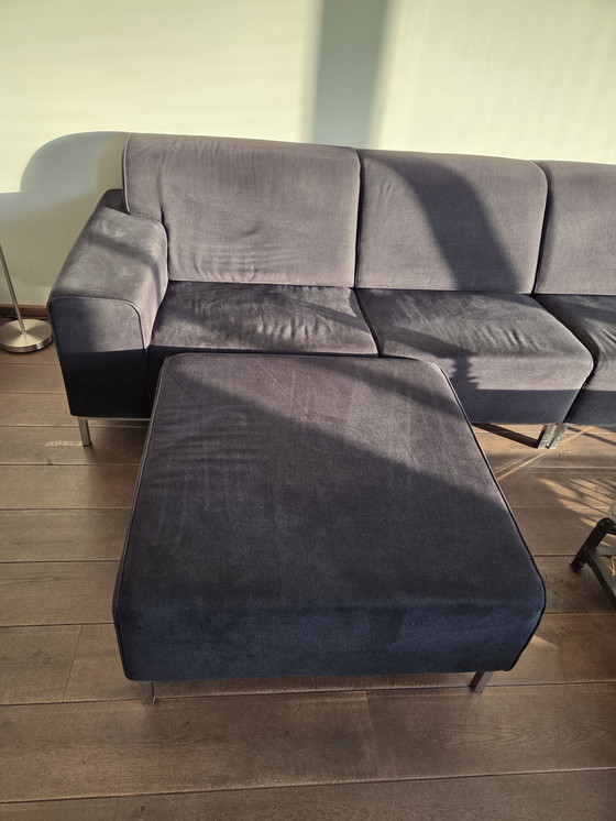 Image 1 of Divano Montel Xenon antracite con poggiapiedi, 5 persone
