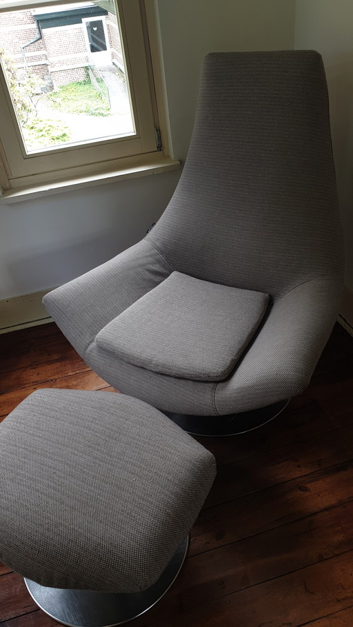 De Sede design fauteuil met voetenbank