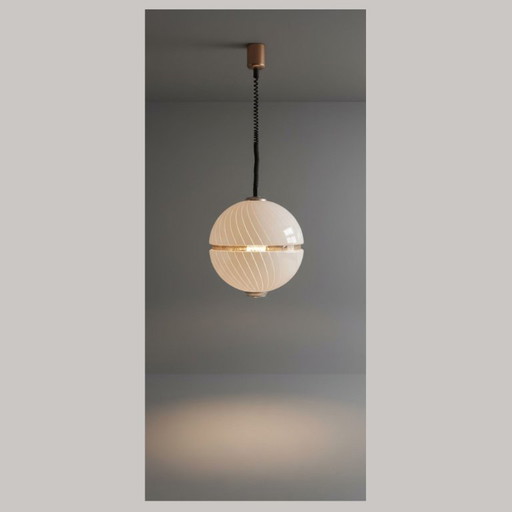Vintage Italiaanse Space Age Hanglamp Van Guzzini - Verstelbaar