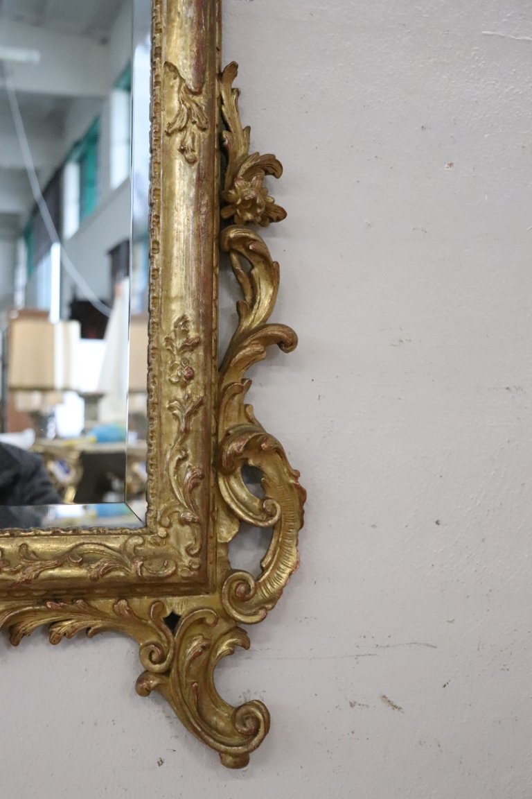 Petit Miroir De Toilette à Bascule Style Louis XVI - Métal Doré - Occasion (état D'usage)