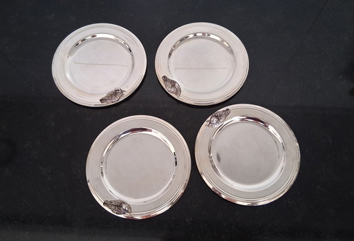 Sottobicchieri di Hunters' Hill pesantemente placcati in argento