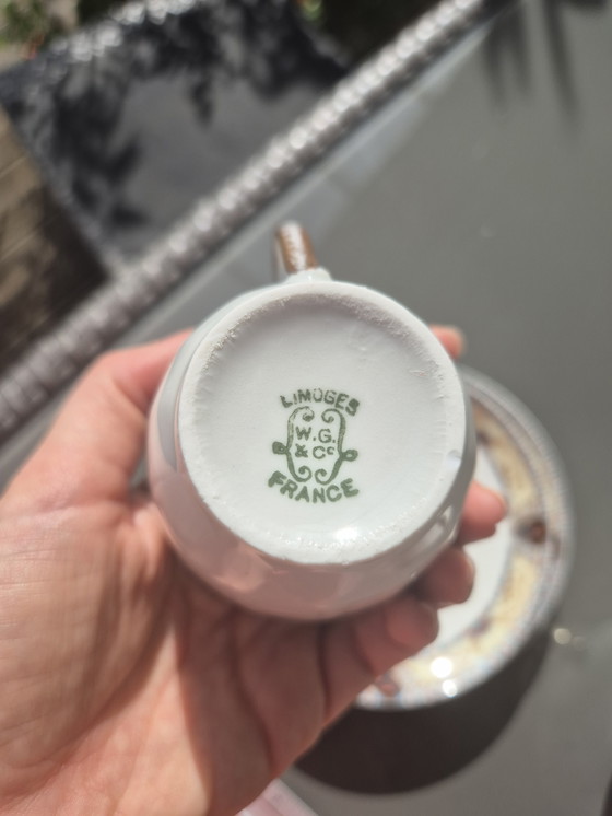 Image 1 of Set da caffè Art Deco Limoges - W.G. & Co - 1930 circa - Design orientalista - 25 pezzi