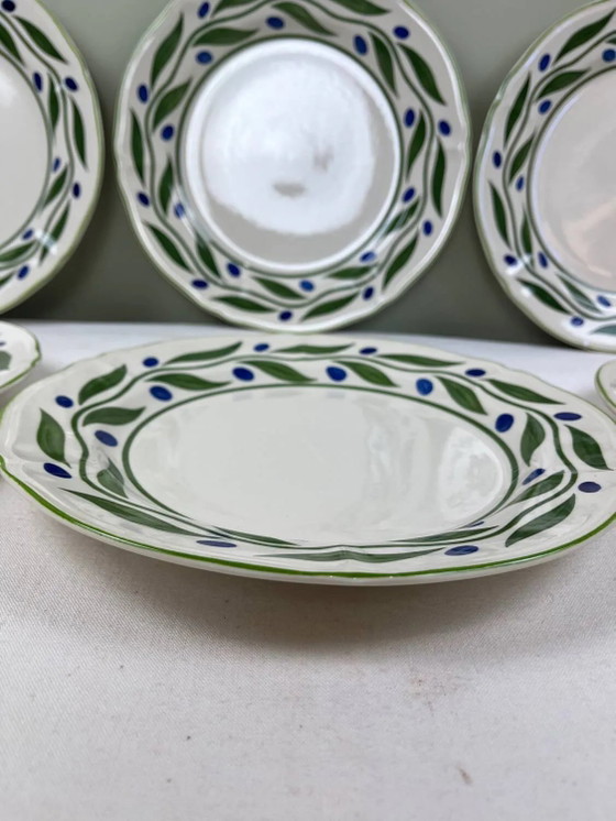 6 dekorierte Speiseteller – Geschirr, Porcelain, Vintage (photo 3 of 10)