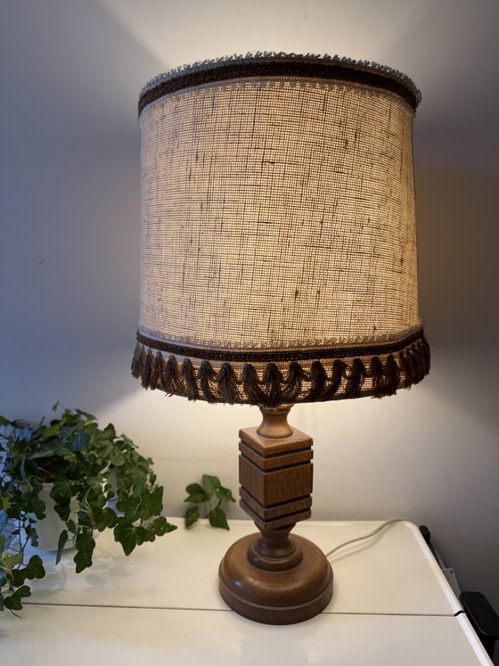 70s Lamp – Table lamps, Wood, Textile (photo 6 of 6)