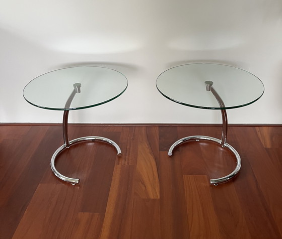Image 1 of 2 glass side tables