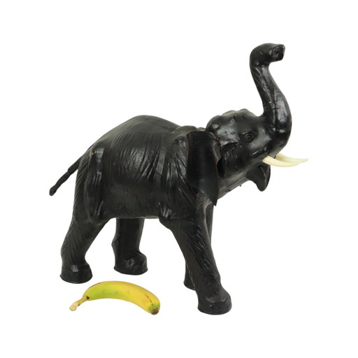 Large Vintage Leather Elephant Omersa Style