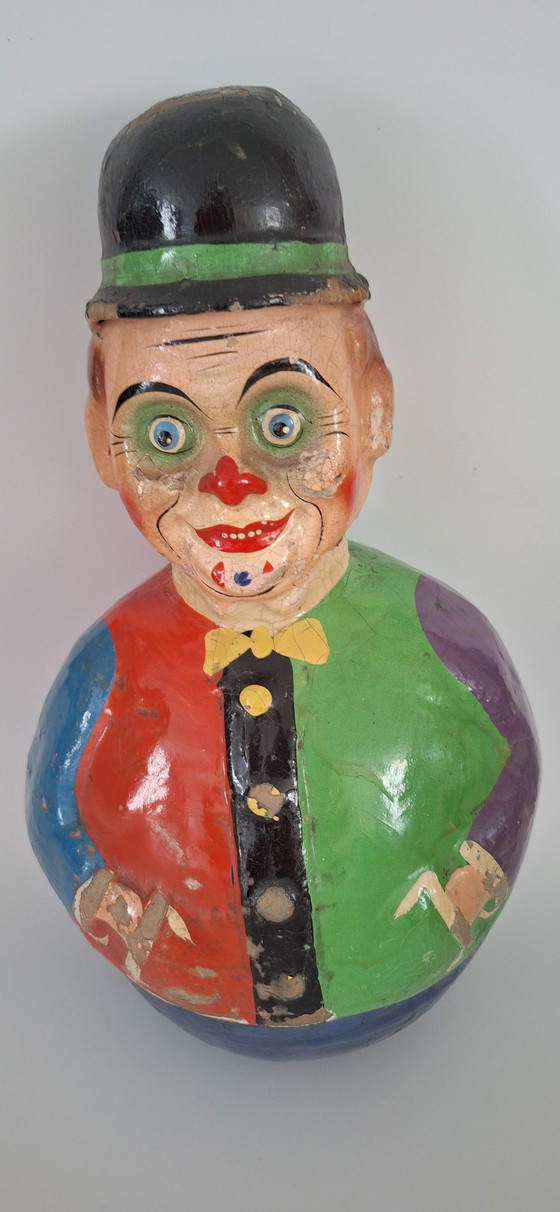 Image 1 of Unique collection of antique Roly Poly Shoe Hut clowns