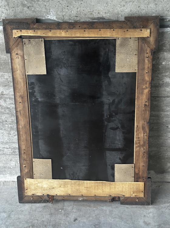 Antieke neorenaissance houten spiegel met houtsnijwerk, eind 19e eeuw – 94 × 69 cm (photo 14 of 15)