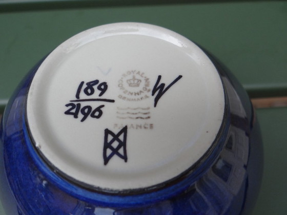 Ciotola Piccola Vintage Royal Copenhagen Aluminia Fajance 189/2196 Design di Beth Breyen Danimarca – Ciotole (photo 5 of 9)