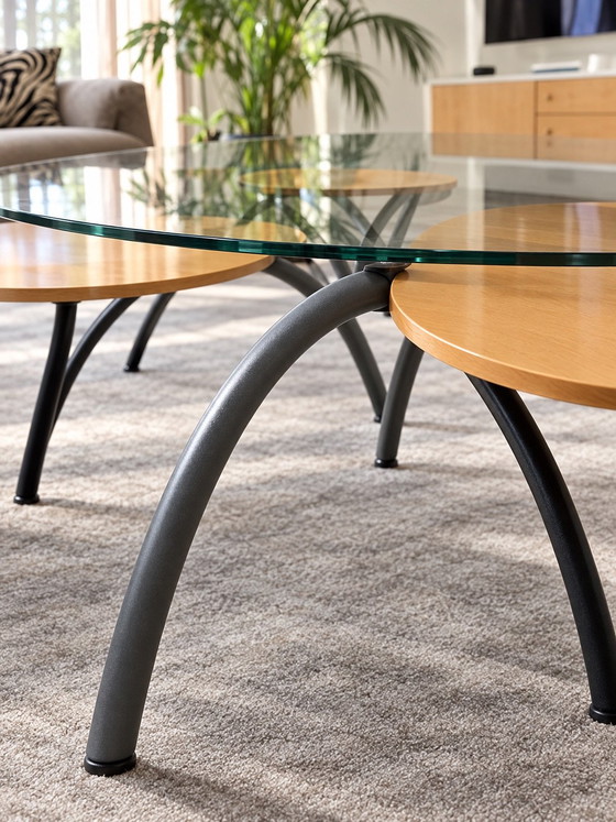 Ikonischer „Spyder“ Couchtisch von Ettore Sottass, Knoll, Couchtische, Holz, Braun (Foto 3 von 5)