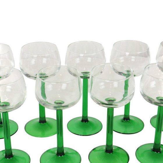 Image 1 of Set Van 10 Vintage Luminarc Wijnglazen