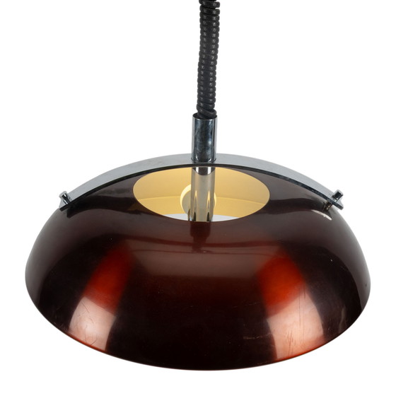 Image 1 of Red Metallic En Chrome 70s Hanglamp