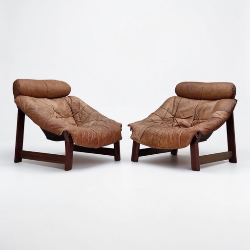 Anni '70, design norvegese di Jan Erik Lindgren, modello di poltrona "Amazon".