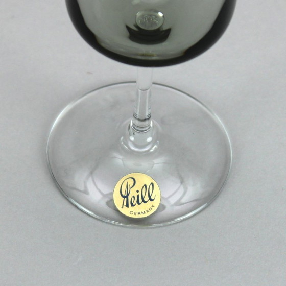 Image 1 of Aloys Ferdinant Ganghofner - smoked glass service "Cora" - Peill - Germany - 43 pieces - 1950s