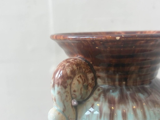 Vintage Ceramic Handled Vase by Bay Model 92-15 (photo 12 of 12)