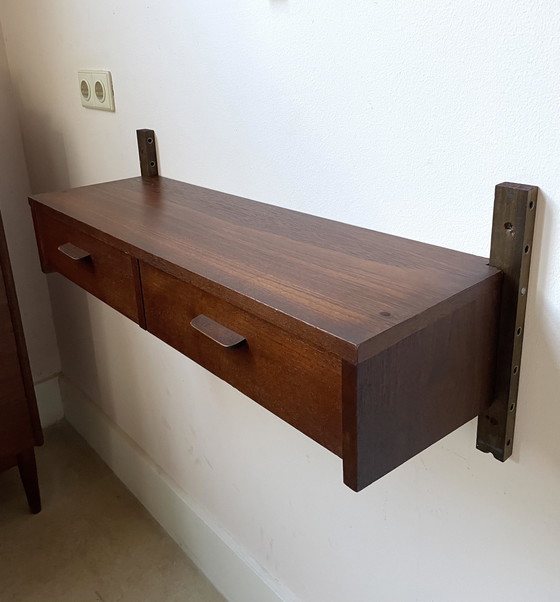 Image 1 of Vintage Wandmeubel met Lades in de stijl van Poul Cadovius