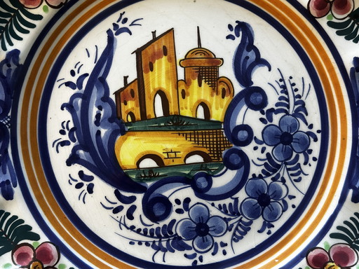 Platte P. Zouilly - Céramique Espagnole Vintage - Diamètre 31 cm