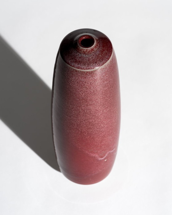 Image 1 of Wolfgang Meer Studio Ceramic Sang de Bœuf Glaze Vase Bremen West German Pottery