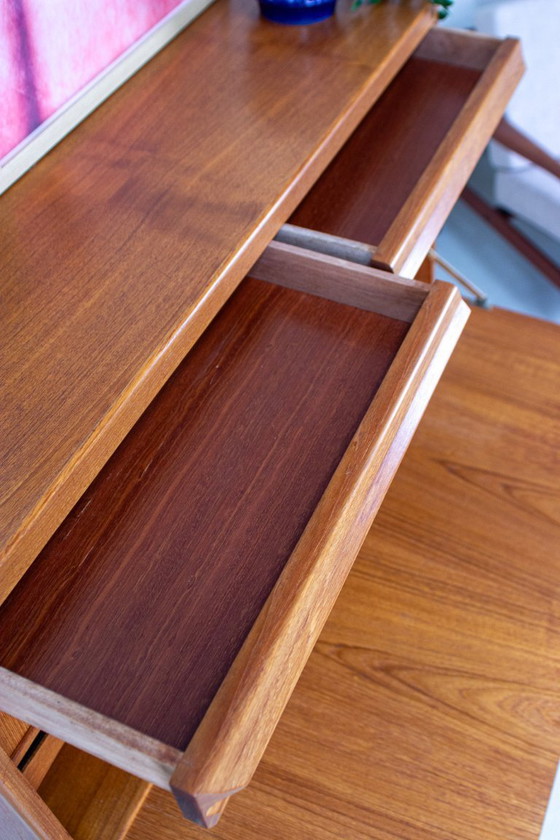 Image 1 of Scrivania da segretaria vintage in teak Erling Torvits, scrivania da scrittura danese