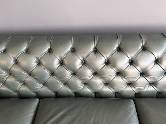 Image 1 of Natuzzi Italia La Scala 064, 3-Sitzer Large (242cm), Farbe Grünes Leder