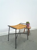 DDR Tabouret en rotin avec acier