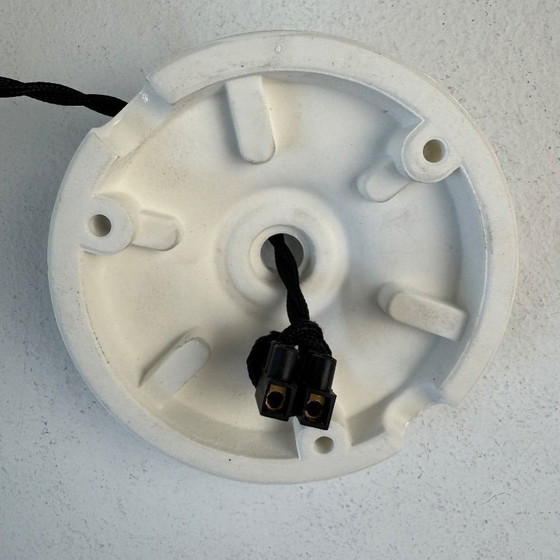 Image 1 of COPPIA DI LAMPADE A SOSPENSIONE VINTAGE IN VETRO GRANITO XL