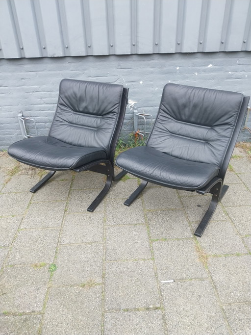 1 X Set Van Twee Ingmar Relling Siësta Fauteuils Door Westnofa Norway. Vestlandske