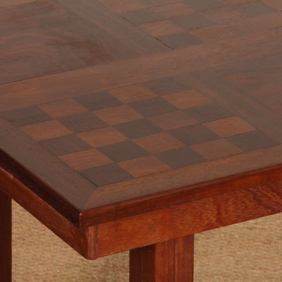 Image 1 of Dining table in wood and brass, French work, 1940