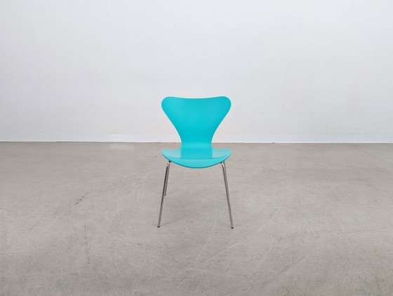 Image 1 of Sedia Fritz Hansen Serie 7 Turchese 3107 Sedia Arne Jacobsen