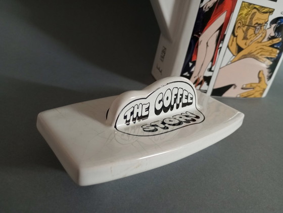 Image 1 of Juraj Mihalik Postmodern/Pop-Art Comics 'Tea & Coffee Story' Theepot 1980's Zeldzaam!