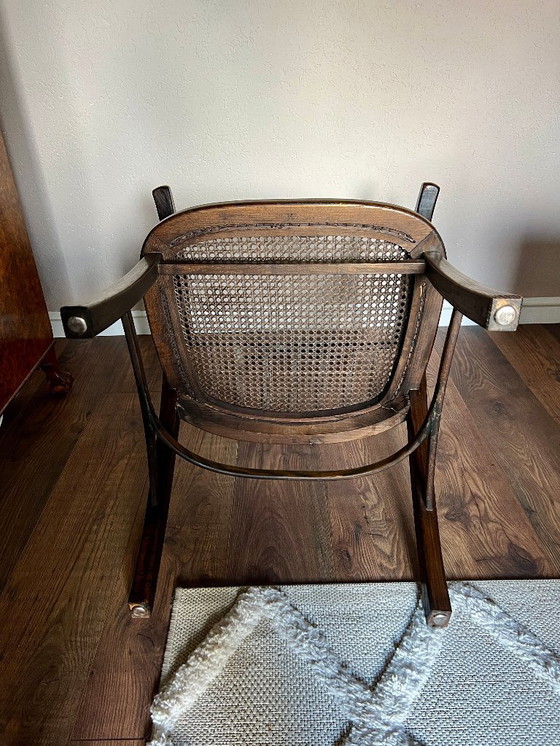 Image 1 of Une pièce unique ! Une chaise Art Déco du fabricant de meubles Kepler &amp; Bruy Zuffenhausen. Chaise en bois courbé avec cannag