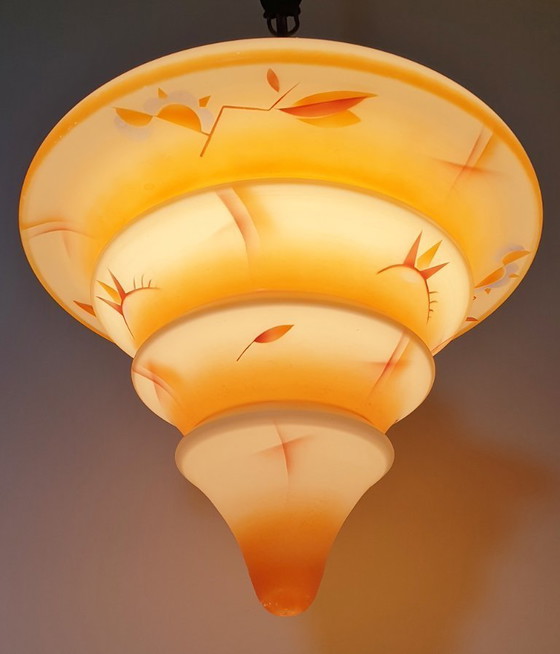 Image 1 of Unique Art Deco pendant lamp from the 1930s.