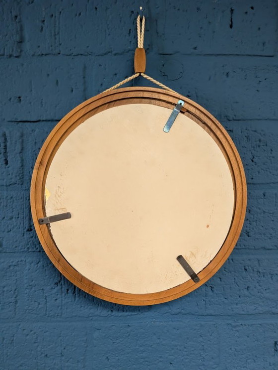 Image 1 of Vintage ronde spiegel, jaren 60