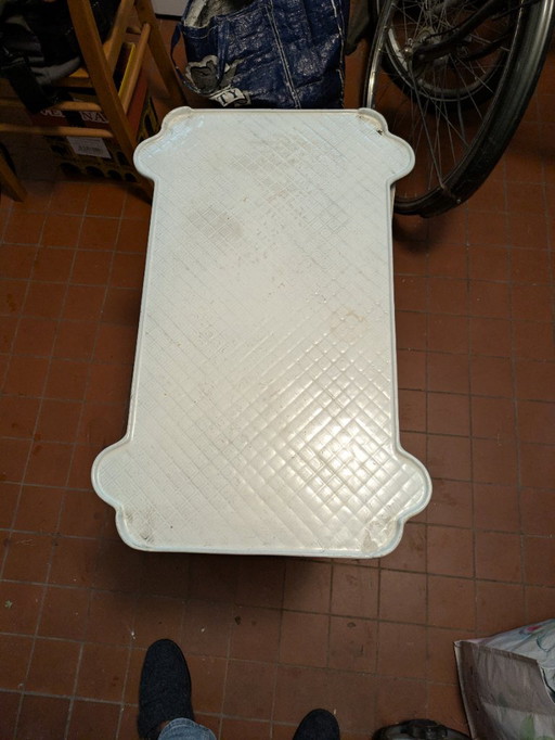 Geëmailleerd Gietijzeren Tafeltje, Art Nouveau – bijzettafels, Cast Iron (photo 2 of 5)