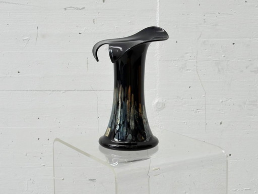 Iridescent EISCH studio glass vase, signed, 1970s