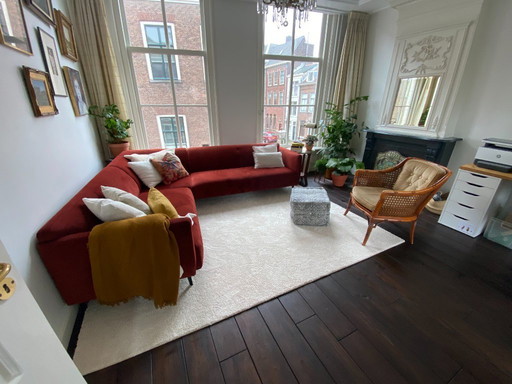 BoConcept Red/Copper Velvet Sofa – Great Condition