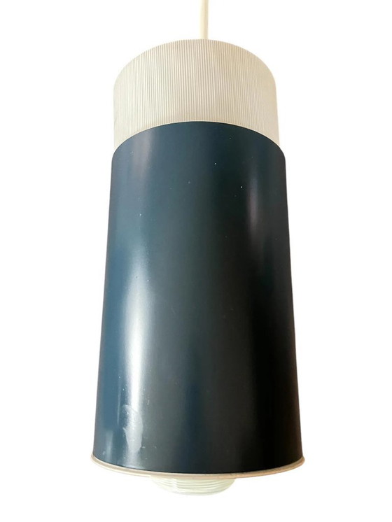 Image 1 of Mid - Century Modern green and blue up-down pendant lamps in Scandinavian design, 60s