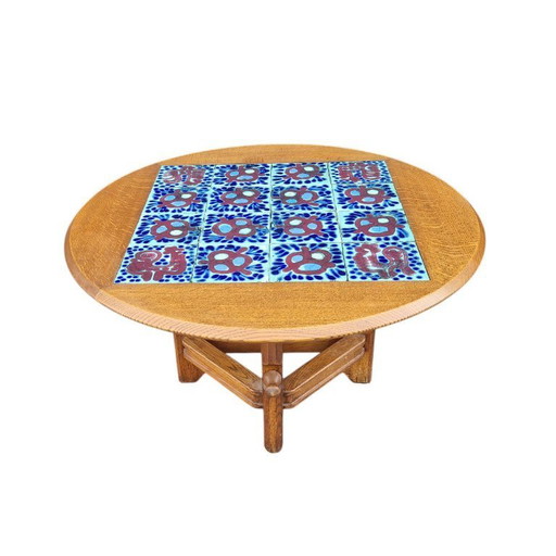 Ladislas System Pedestal Table in Light Oak, Guillerme and Chambron