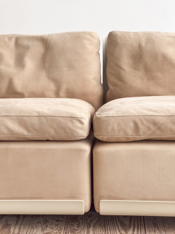 Image 1 of Mid-Century Modernes Lounge-Sofa aus Glasfaser und Wildleder von Dieter Rams für Vitsoe, Deutschland, 1960er Jahre