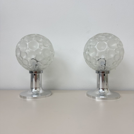 Image 1 of Hustadt leuchten glass table lamps , 1970s