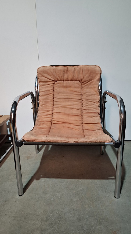 Image 1 of Chrome tubular frame armchairs