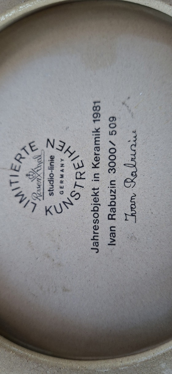 Image 1 of Rosenthal fatturato annuale in ceramica 1981 4 stagioni. Rabuzin.