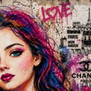 Urban Coco Chanel Paris Fashion Mon Amour (60×60 Cm)