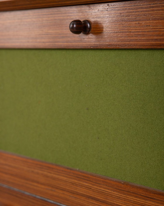 Image 1 of VINTAGE 1960s WOODEN SIDEBOARD WITH BAR COMPARTMENT, ITALIAN DESIGN