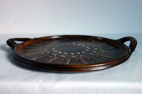 Image 1 of Großes antikes glasiertes Keramiktablett