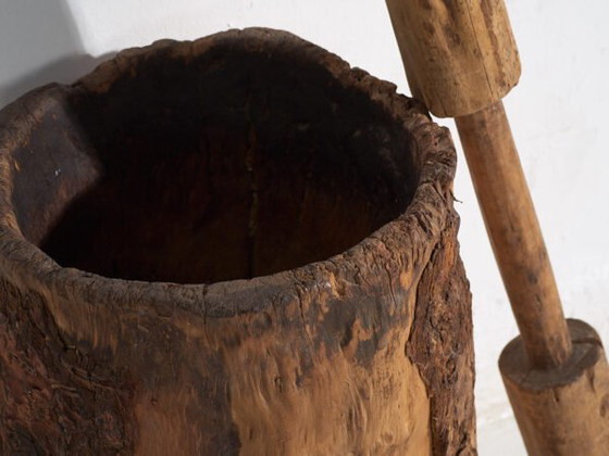 Large antique wabi-sabi style mortar and pestle (c.1920) #78 – Decorative Objects (photo 17 of 40)