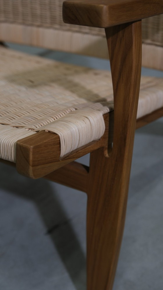 Image 1 of Valbona Lounger – massief teak met handgeweven koord (showroommodel)